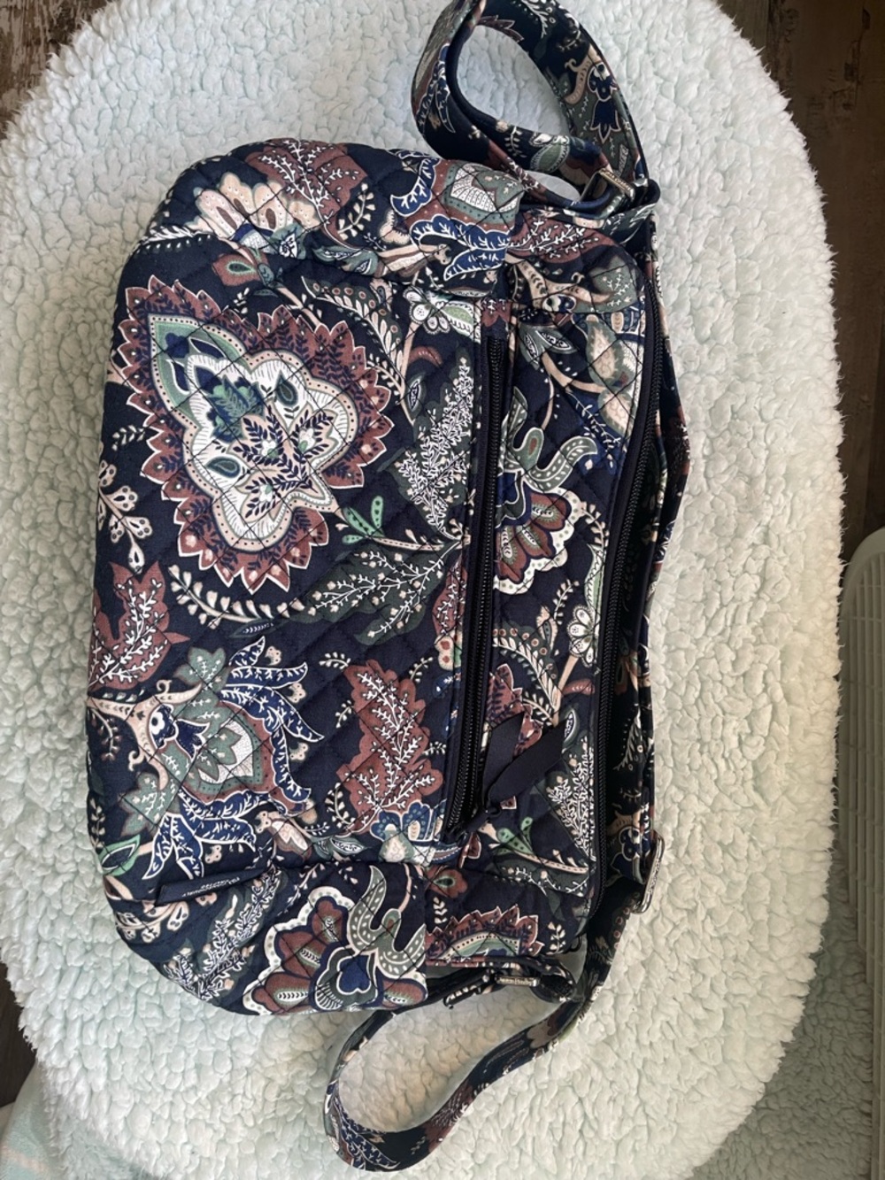 Vera Bradley Quilted Floral Paisley Crossbody Bag - Navy Multi